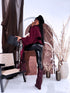 LUX jacket + belt "MOTIVATION V10385" - BORDO